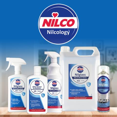 Nilco Nilglass Professional H3 Smear Free Glass and Mirror Cleaner Spray 1  Litre