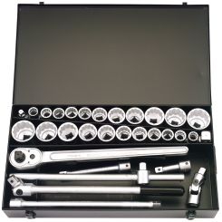 Elora Metric and Imperial Socket Set, 3/4" Sq. Dr. (31 Piece)