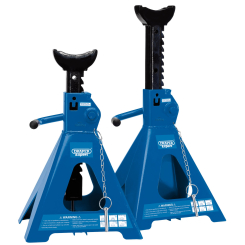Draper Expert Pair of Pneumatic Rise Ratcheting Axle Stands, 5 Tonne