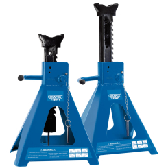 Draper Expert Pair of Pneumatic Rise Ratcheting Axle Stands, 10 Tonne