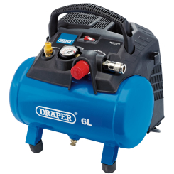 Draper Oil-Free Air Compressor, 6L, 1.2kW