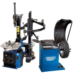 Draper Expert Tyre Changer with Assist Arm and Wheel Balancer Kit