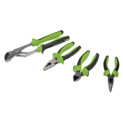 Draper Soft Grip Pliers Set, Green (4 Piece)