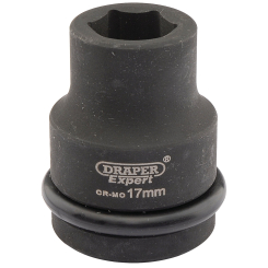 Draper Expert Expert HI-TORQ 6 Point Impact Socket, 3/4" Sq. Dr., 17mm