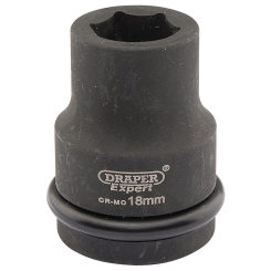 Draper Expert Expert HI-TORQ 6 Point Impact Socket, 3/4" Sq. Dr., 18mm