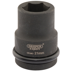 Draper Expert Expert HI-TORQ 6 Point Impact Socket, 3/4" Sq. Dr., 21mm