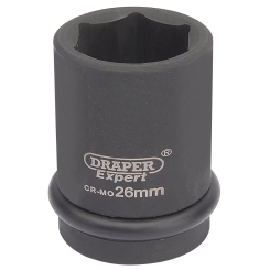 Draper Expert Expert HI-TORQ 6 Point Impact Socket, 3/4" Sq. Dr., 26mm