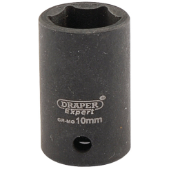 Draper Expert Expert HI-TORQ 6 Point Impact Socket, 1/4" Sq. Dr., 10mm