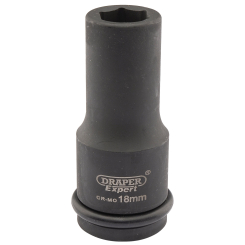 Draper Expert Expert HI-TORQ 6 Point Deep Impact Socket, 3/4" Sq. Dr., 18mm