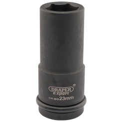 Draper Expert Expert HI-TORQ 6 Point Deep Impact Socket, 3/4" Sq. Dr., 23mm