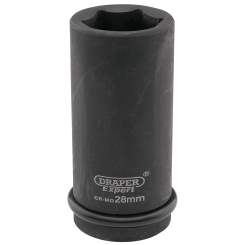 Draper Expert Expert HI-TORQ 6 Point Deep Impact Socket, 3/4" Sq. Dr., 28mm