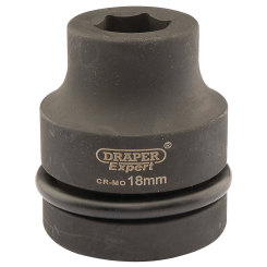 Draper Expert Expert HI-TORQ 6 Point Impact Socket, 1" Sq. Dr., 18mm