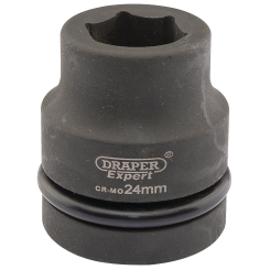 Draper Expert Expert HI-TORQ 6 Point Impact Socket, 1" Sq. Dr., 24mm