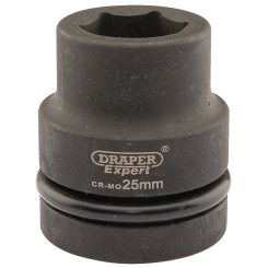 Draper Expert Expert HI-TORQ 6 Point Impact Socket, 1" Sq. Dr., 25mm
