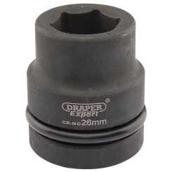 Draper Expert Expert HI-TORQ 6 Point Impact Socket, 1" Sq. Dr., 26mm