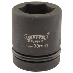 Draper Expert Expert HI-TORQ 6 Point Impact Socket, 1" Sq. Dr., 33mm