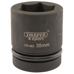 Draper Expert Expert HI-TORQ 6 Point Impact Socket, 1" Sq. Dr., 35mm