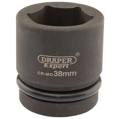 Draper Expert Expert HI-TORQ 6 Point Impact Socket, 1" Sq. Dr., 38mm