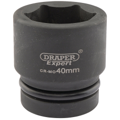 Draper Expert Expert HI-TORQ 6 Point Impact Socket, 1" Sq. Dr., 40mm