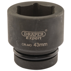Draper Expert Expert HI-TORQ 6 Point Impact Socket, 1" Sq. Dr., 43mm