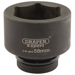 Draper Expert Expert HI-TORQ 6 Point Impact Socket, 1" Sq. Dr., 58mm