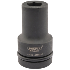Draper Expert Expert HI-TORQ 6 Point Deep Impact Socket, 1" Sq. Dr., 20mm