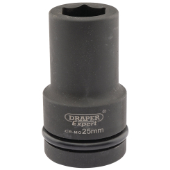 Draper Expert Expert HI-TORQ 6 Point Deep Impact Socket, 1" Sq. Dr., 25mm