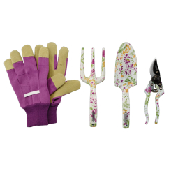 Draper Garden Tool Set with Floral Pattern (4 Piece)