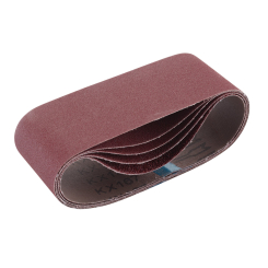 Draper Cloth Sanding Belt, 75 x 457mm, Assorted Grit (Pack of 5)