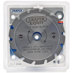 Draper Expert Expert TCT Saw Blade - Nail Cutting, 184 x 30mm, 14T