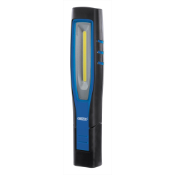 Draper COB/SMD LED Rechargeable Inspection Lamp, 7W, 700 Lumens, Blue, 1 x USB Cable, 1 x USB Charger