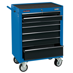 Draper Roller Tool Cabinet, 7 Drawer, 26", Blue
