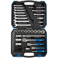 Draper Metric Tool Kit, 1/4", 3/8" and 1/2" Sq. Dr. (75 Piece)