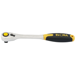 Elora Fine Tooth Quick Release Soft Grip Reversible Ratchet, 1/2" Sq. Dr., 270mm