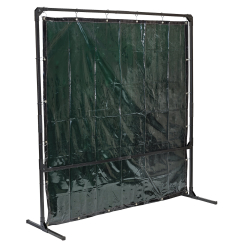 Draper Welding Curtain with Metal Frame, 6' x 6'
