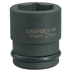 Draper Expert HI-TORQ 6 Point Impact Socket, 3/4" Sq. Dr., 32mm