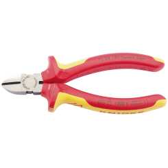 Knipex 70 08 140UKSBE VDE Fully Insulated Diagonal Side Cutters, 140mm