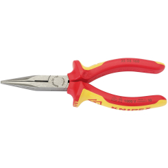 Knipex 25 08 160UKSBE VDE Fully Insulated Long Nose Pliers, 160mm