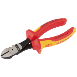 Knipex 74 08 160UKSBE VDE Fully Insulated High Leverage Diagonal Side Cutters, 160mm