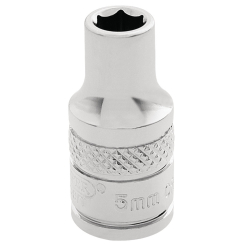 Draper Expert HI-TORQ 6 Point Socket, 1/4" Sq. Dr., 5.0mm