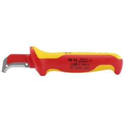 Knipex 98 55 Fully Insulated Cable Dismantling Knife, 155mm