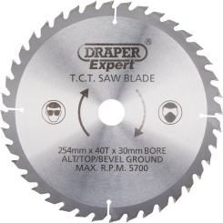 Draper Expert TCT Saw Blade, 254 x 30mm, 40T