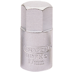 Draper Hexagon Drain Plug Key, 3/8 Sq. Dr., 17mm