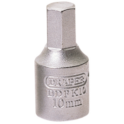Draper Hexagon Drain Plug Key, 3/8 Sq. Dr., 10mm