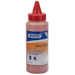 Draper Plastic Bottle of Red Chalk for Chalk Line, 115g
