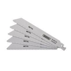 Draper Bi-metal Reciprocating Saw Blades for Metal, 150mm, 14tpi (Pack of 5)