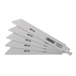 Draper Bi-metal Reciprocating Saw Blades for Metal, 150mm, 10tpi (Pack of 5)