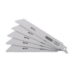 Draper Bi-metal Reciprocating Saw Blades for Metal, 150mm, 10-14tpi (Pack of 5)