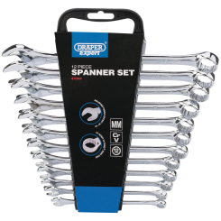Draper Expert Draper Expert HI-TORQ Metric Combination Spanner Set, 8 - 19mm (12 Piece)