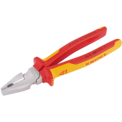 Knipex 02 06 225 Fully Insulated High Leverage Combination Pliers, 225mm